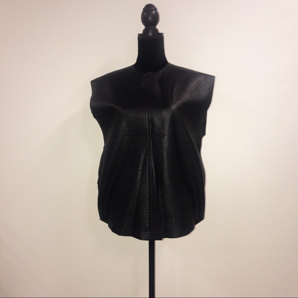 Oak+Fort Vegan Leather Vest - Picture 1 of 3